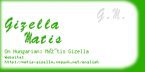 gizella matis business card